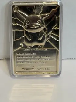 Pokemon 1999 Burger King Pikachu Trading Card 23K Gold-Plated In Plastic Case - Image 2