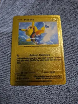 Pokemon Pikachu Lucha Libre Gold Foil Fan Art Card 076/073 - Image 1