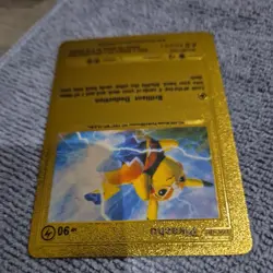 Pokemon Pikachu Lucha Libre Gold Foil Fan Art Card 076/073 - Image 4