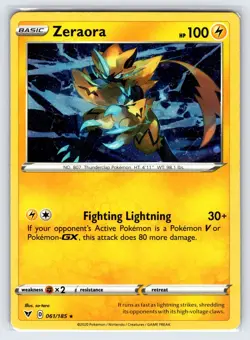 Zeraora 061/185 2020 Vivid Voltage Pokemon Card Cosmos Holo Rare Promo - Nm - Image 1