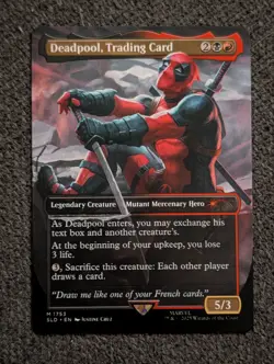 Magic the Gathering | Deadpool, Trading Card | Borderless Non Foil | NM/LP - Image 1
