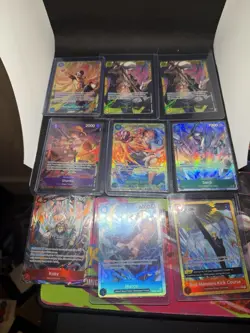 ONE PIECE TCG - 9 CARD LOT (MIXED SETS) Secret Rares & More PRB02-001 Rare Koby - Image 1