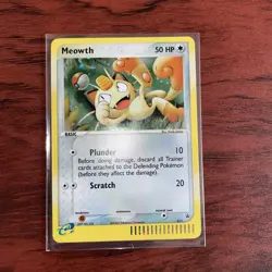 Pokemon TCG Meowth Black Star Promos Holo Card 13 LP/NM Condition - Image 1