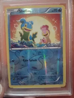 2016 POKEMON XY Shellos #28 Reverse Foil Steam Siege PSA MINT 9 Graded Card HTF - Image 2