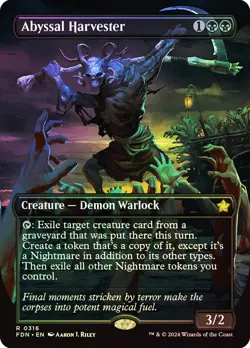 MTG FOIL Abyssal Harvester Borderless - Foundations #316 - Image 1