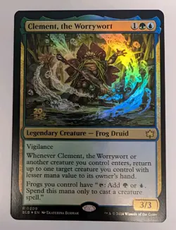 Clement, the Worrywort Prerelease Bloomburrow Foil - MTG RARE - Image 1