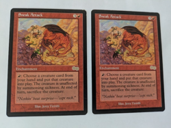 2 English Sneak Attack Urza's Saga MTG NM Free shipping with tracking - Image 1
