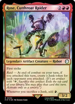 MTG FOIL Rose, Cutthroat Raider Surge Foil - Fallout Commander #594 - Image 1