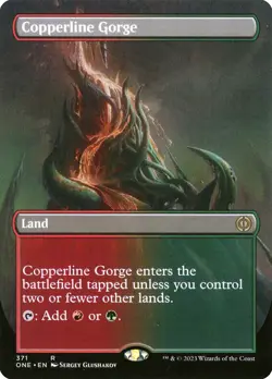 MTG Copperline Gorge Borderless - Phyrexia: All Will Be One #371 - Image 1