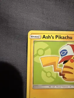 Ash’s Pikachu SM112 Ultra Rare Non Holo Exclusive Promo Pokemon Card - Image 3
