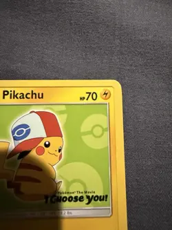 Ash’s Pikachu SM112 Ultra Rare Non Holo Exclusive Promo Pokemon Card - Image 4