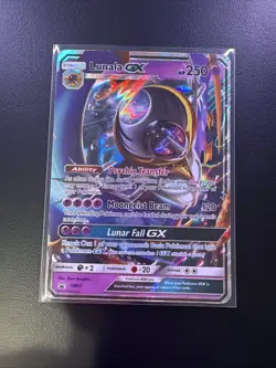 Lunala GX SM17 Sun & Moon Black Star Promo Holo Pokemon Card MP - Image 1