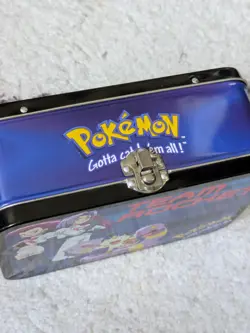 1999 Pokemon Team Rocket with Meowth Tin Lunch Box Storage Bin Vintage RARE - Image 3