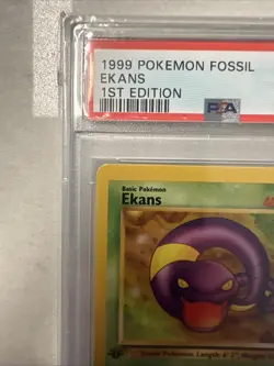 1999 POKEMON FOSSIL 1ST ED #46 EKANS PSA 10 - Image 2