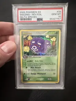 2005 Pokemon EX Weezing Rev Foil Delta Species PSA 10 - Image 1
