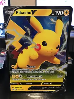 Pikachu V SWSH061 Pokemon Black Star Promo Jumbo - Image 1