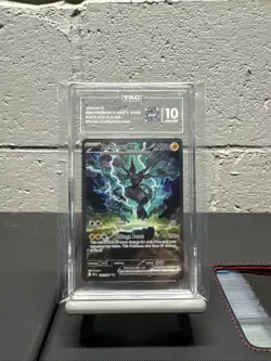 2025 POKEMON BLK EN-BLACK BOLT SPECIAL ILLUSTRATION RARE #166 ZEKROM EX TAG 10 - Image 1