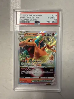 Charizard VSTAR 018/172 Brilliant Stars Holo Pokemon TCG PSA 10 GEM MT - Image 1