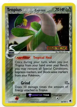 Tropius Delta Species 23/101 Pokemon TCG Dragon Frontiers Reverse Holo Stamped - Image 1