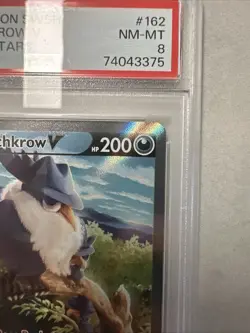 Honchkrow V # 162/172 | Pokemon TCG - 2022 Brilliant Stars | PSA 8 - Image 3