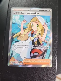 Lillie's Determination 169/132 Me01: Mega Evolution Holo rare art Pokemon TCG NM - Image 1