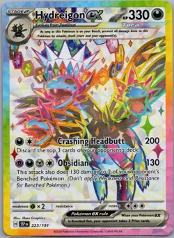 2024 Pokemon Hydreigon ex Ultra Rare SV08: Surging Sparks 223/191 NM - Image 1