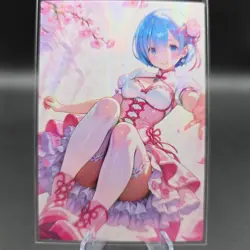 Rem Re Zero Anime Waifu Card Doujin ACG Goddess Holo - Image 1