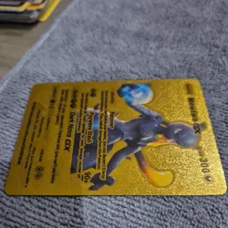 Mewtwo GX Gold Foil Fan Art Display Card Dark Nova 300 HP - Image 3