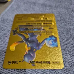 Mewtwo GX Gold Foil Fan Art Display Card Dark Nova 300 HP - Image 4
