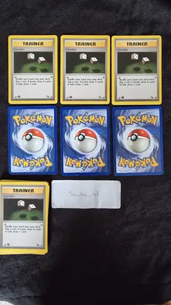 Pokemon Card Gambler Trainer 60/62 1st Edition Fossil Set WOTC - Image 2