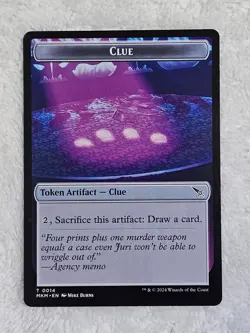 MTG Full Art Clue A41 Spy Glass Token 14 Murders at Karlov Manor Magic Card NM - Image 2