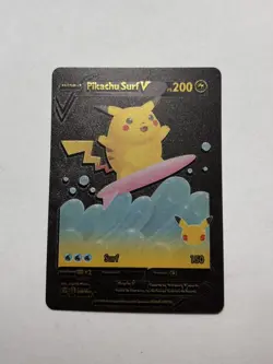 Pikachu Surf V Black Foil Fan Art Display Card NM - Image 1