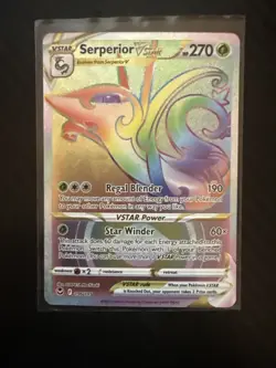 Serperior VSTAR - 196/195 - Pokemon Silver Tempest Secret Rare Card NM - Image 1