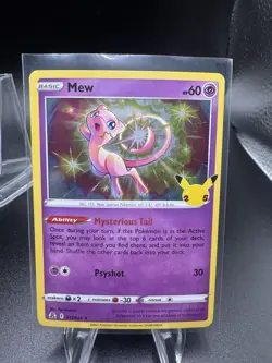 2021 POKEMON MEW CELEBRATIONS CARD 25TH ANNIVERSARY EDITION HOLO RARE #011/25 LP - Image 1