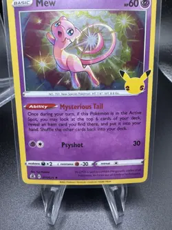 2021 POKEMON MEW CELEBRATIONS CARD 25TH ANNIVERSARY EDITION HOLO RARE #011/25 LP - Image 3