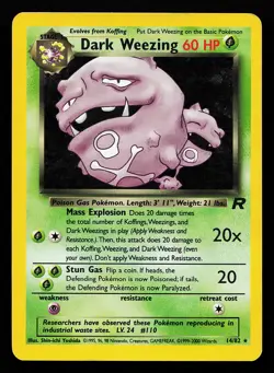 Dark Weezing 14/82 Holo Rare Team Rocket Pokemon Card - Image 1