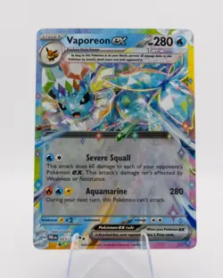 Pokemon TCG Vaporeon EX Double Rare Holo Card 23/131 Prismatic Evolutions - Image 1
