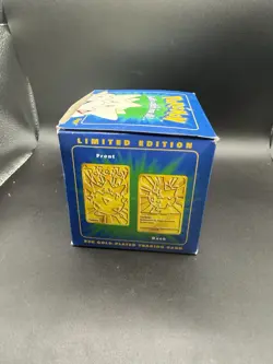 Vintage 1999 Pokemon Burger King 23k Gold Plated Trading Card Togepi Blue Sealed - Image 5