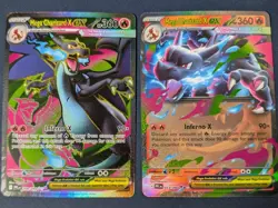 Mega Charizard x EX 109/094 and EX 013/094 Phantasmal Flames NM 2 Card Lot ME02 - Image 1