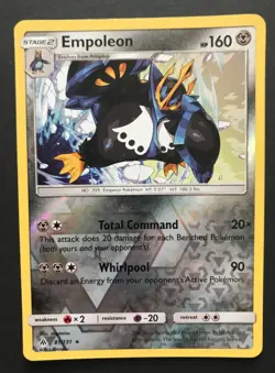 Empoleon 81/131 SM Forbidden Light REVERSE HOLO RARE Pokemon Card Excellent - Image 1