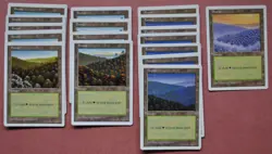 MTG Basic Lands Lot - 5th Edition & Revised - 89 Cards - White Border - NM - Image 2