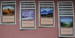 MTG Basic Lands Lot - 5th Edition & Revised - 89 Cards - White Border - NM - Image 3