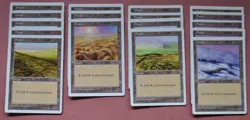 MTG Basic Lands Lot - 5th Edition & Revised - 89 Cards - White Border - NM - Image 5