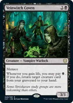 Light Play, English MTG Regular Veinwitch Coven Commander 2021 Magic the Gatheri - Image 1