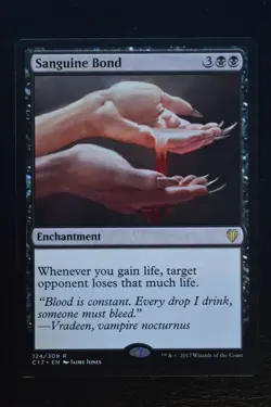 Magic The Gathering MTG SANGUINE BOND Commander 2017 LP Lightly Played - Image 1