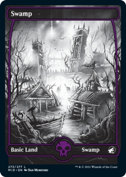 1 x Swamp (273) - Innistrad: Midnight Hunt - Light Play - MTG - Image 1