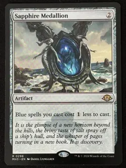 1x MTG Sapphire Medallion - Modern Horizons 3 (MH3) #296 - Magic the Gathering - Image 1