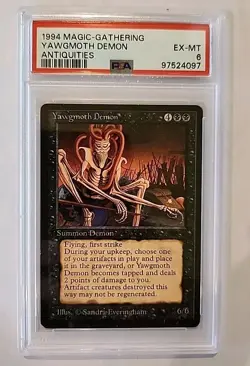Magic The Gathering: MTG: 1994 Antiquities Yawgmoth Demon PSA 6 - Image 1