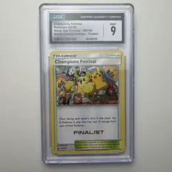2018 Pokemon World Championship Promo Champions Festival Finalist #SM148 CGC 9 - Image 1