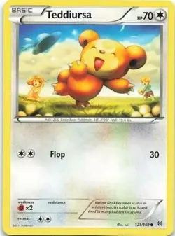 Teddiursa 121/162 XY Breakthrough Uncommon PERFECT MINT! Pokemon - Image 1